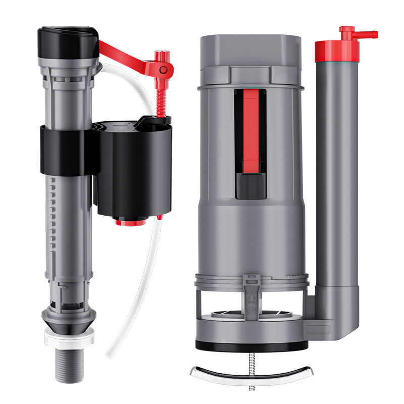 Βαλβίδα πλήρωσης δεξαμενής τουαλέτας, γενική άνω βαλβίδα αποστράγγισης, ABS, χειροκίνητος έλεγχος flush, αποστράγγιση σε δάπεδο