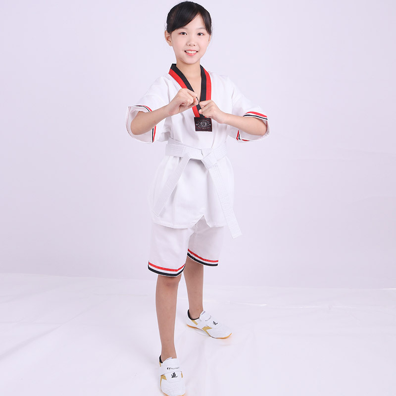 Îmbrăcăminte Taekwondo pentru copii și adulți, amestec bumbac-poliester, moale și respirabil, mâneci lungi și scurte, pentru începători și competiții