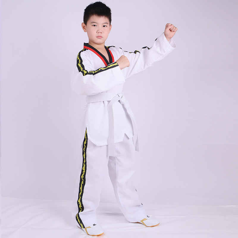 Îmbrăcăminte Taekwondo pentru copii și adulți, amestec bumbac-poliester, moale și respirabil, mâneci lungi și scurte, pentru începători și competiții