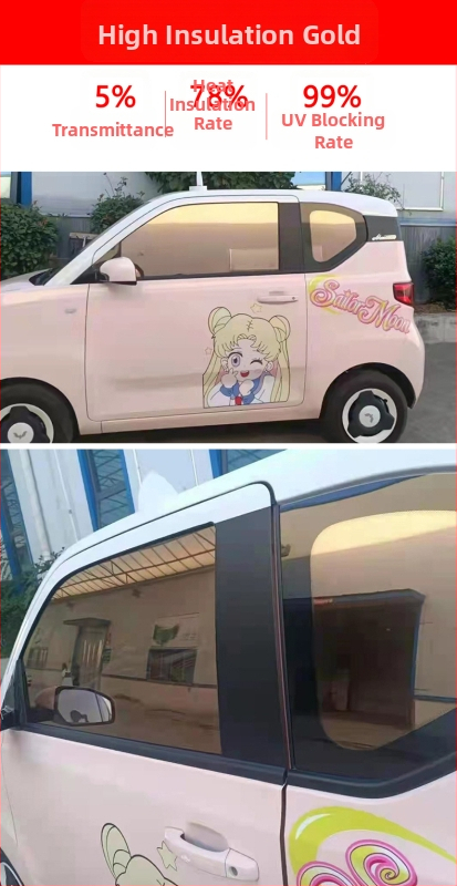 Филм за автомобилни стъкла за странични и задни прозорци, 71–80% светлопропускливост, нанокерамичен материал за топлоизолация на предното стъкло, гаранция 6 години