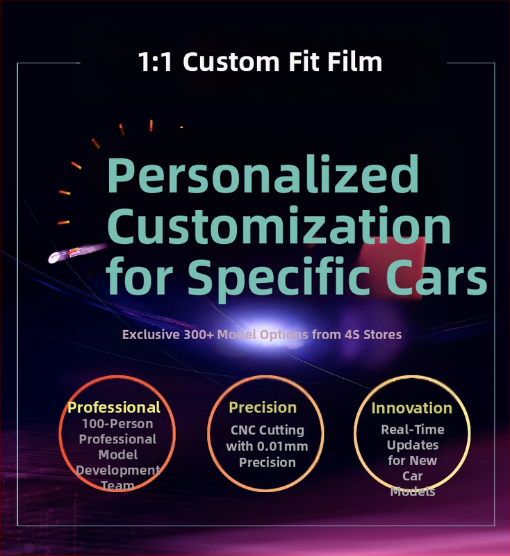 Филм за автомобилни стъкла за странични и задни прозорци, 71–80% светлопропускливост, нанокерамичен материал за топлоизолация на предното стъкло, гаранция 6 години