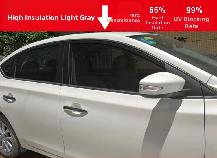Филм за автомобилни стъкла за странични и задни прозорци, 71–80% светлопропускливост, нанокерамичен материал за топлоизолация на предното стъкло, гаранция 6 години