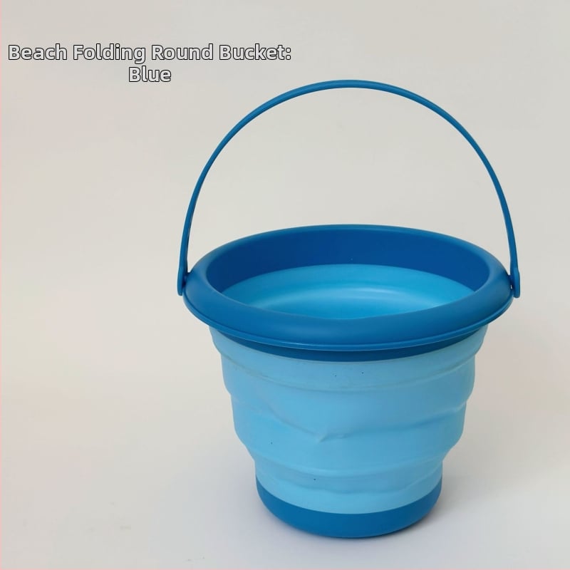 Εργαλεία παιδικού παιχνιδιού στην άμμο: Πτυσσόμενος κάδος για νερό και άμμο, Πλαστικό, με συσκευασία από δίχτυ, Κατάλληλο για παιδιά 4–6 ετών