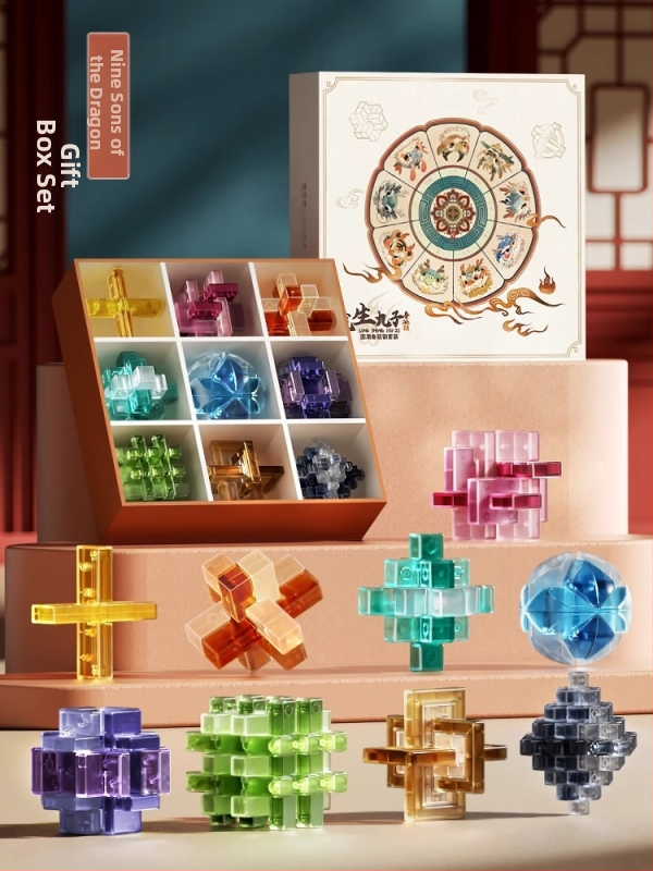 Luban Lock puzzle hračka, plastová, pre vek 7–14 rokov