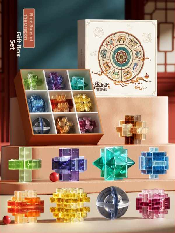 Luban Lock puzzle hračka, plastová, pre vek 7–14 rokov