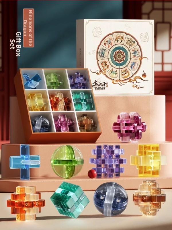 Luban Lock puzzle hračka, plastová, pre vek 7–14 rokov