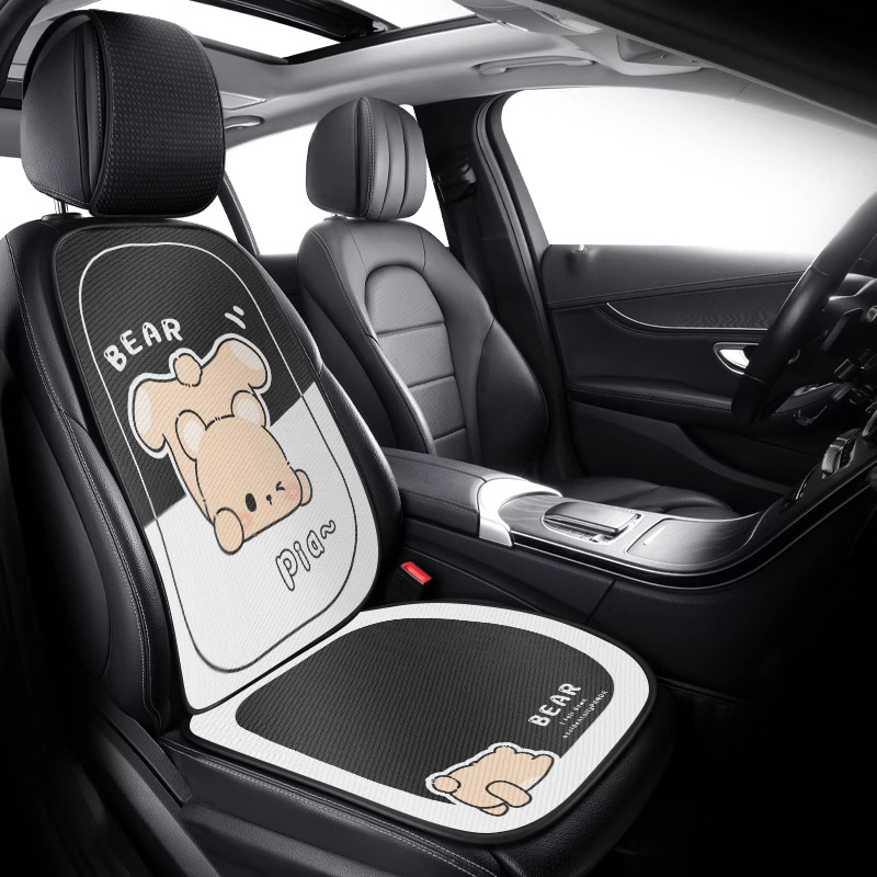 Crtani trodijelni set jastuka za auto, prozračan, djelomično pokriven stražnji sjedalo, za sve sezone