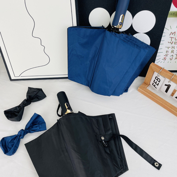 Αυτόματη διαφημιστική ομπρέλα για ήλιο και βροχή με τριμερή κατασκευή, σκελετός 12 ραβδιών, κεντρικός σωλήνας από ατσάλι, ύφασμα 190T, δυνατότητα εκτύπωσης λογότυπου