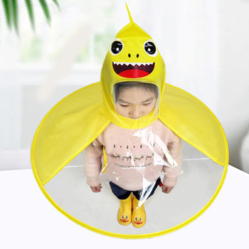 Παιδική ομπρέλα-καπέλο: ελαφριά, διαφανής αναδιπλούμενη κατασκευή, αλουμινένιος σκελετός και ράβδοι, 170T βινύλιο ύφασμα, συσκευασία 31x33x0,8 εκ, ακαθάριστο βάρος 200 g