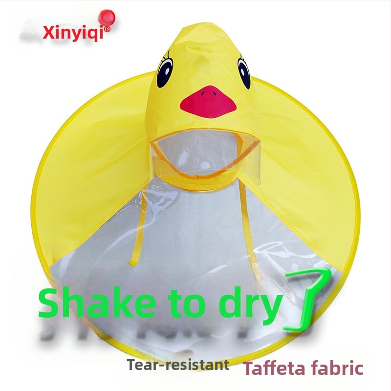 Παιδική ομπρέλα-καπέλο: ελαφριά, διαφανής αναδιπλούμενη κατασκευή, αλουμινένιος σκελετός και ράβδοι, 170T βινύλιο ύφασμα, συσκευασία 31x33x0,8 εκ, ακαθάριστο βάρος 200 g