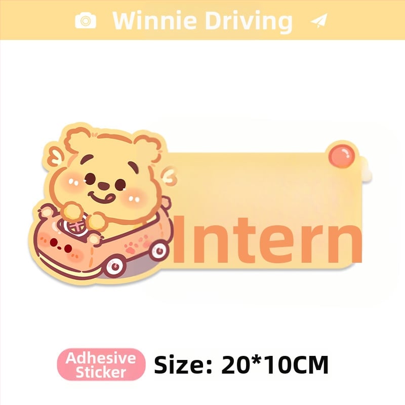 Autocolant pentru mașină cu model cartoon, montare magnetică; material: autocolant