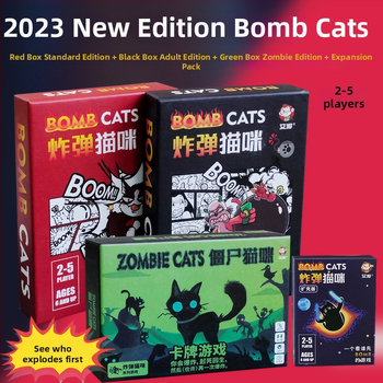 Stolna igra s karticama – tema eksplodirajući mačić i zombijska mačka, materijal papir, za uzrast 7–60.