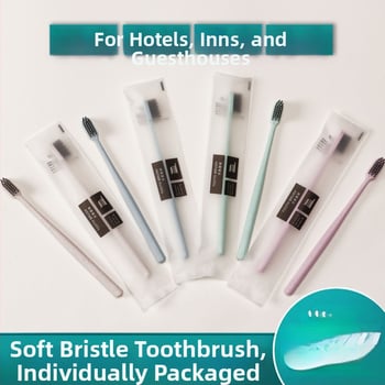 Еднократна четка за зъби за домашна или хотелска употреба, индивидуално опакована, с паста за зъби, меки четина