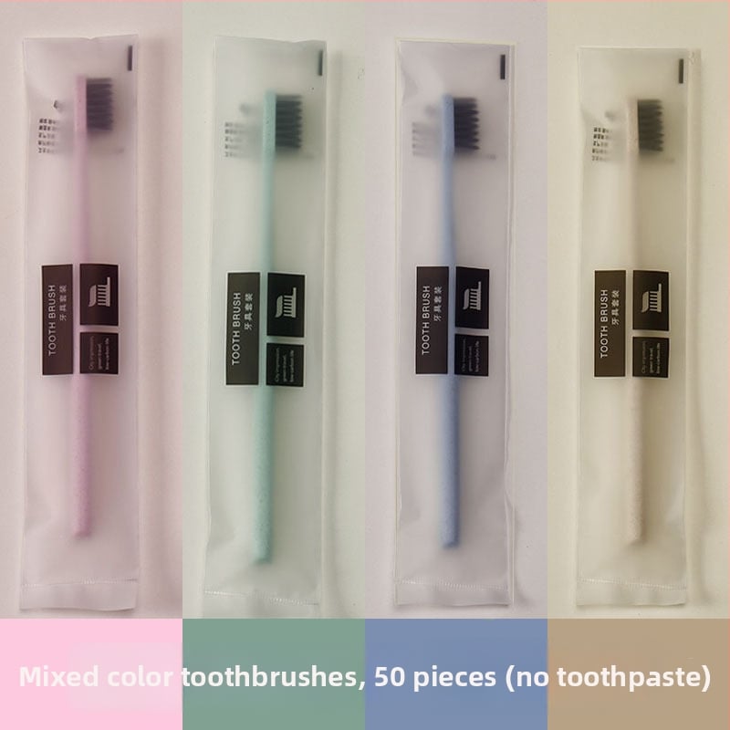 Еднократна четка за зъби за домашна или хотелска употреба, индивидуално опакована, с паста за зъби, меки четина