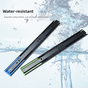 Trojsegmentový tlmiaci zásuvkový vodič s tichým chodom, guľôčkový ložiskový oceľový vodič, model H12b, materiál: oceľ, povrchové úpravy: elektroforetická povrchová úprava, galvanizácia, brúsený povrch