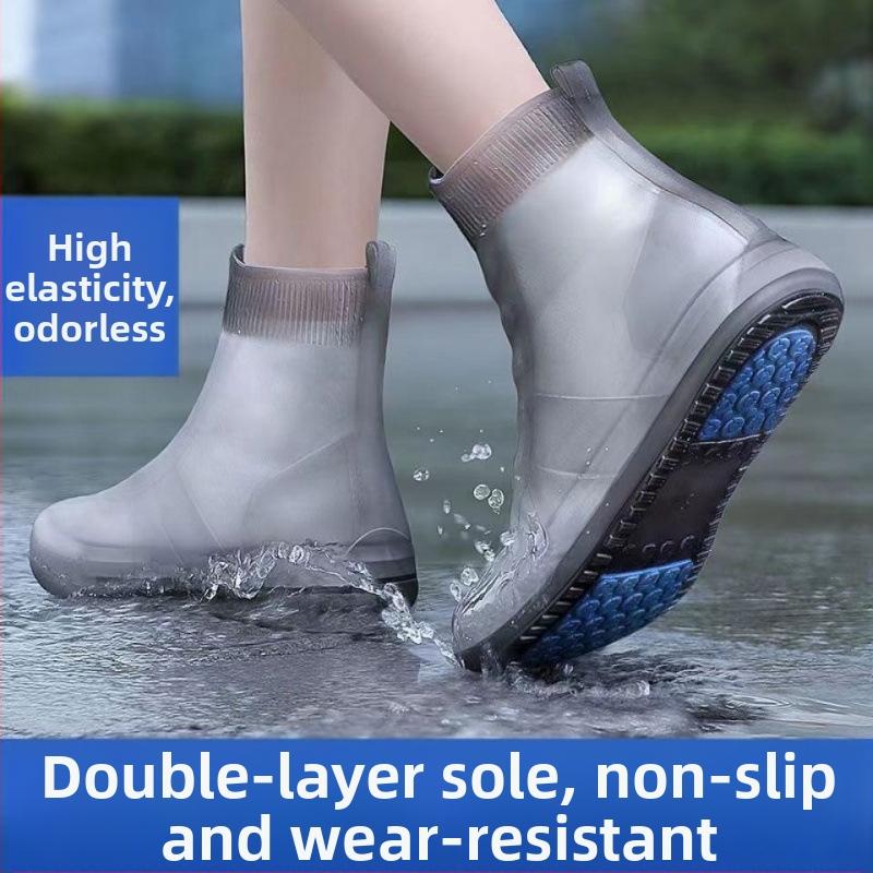 Silikónové návleky na topánky pre mužov a ženy, vodotesné, protišmykové, odolné voči opotrebeniu, zosilnené.