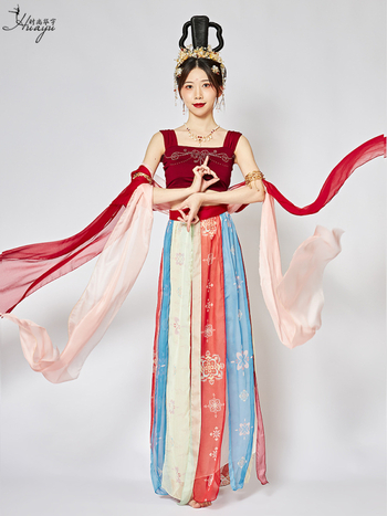 Hanfu drevni kostim – šal za žene, plesna izvedba, duga traka, Spandex smjesa 50-70%, ljeto 2025