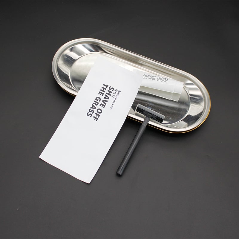 Комплект еднократни хигиенни принадлежности за хотелски стаи, PS пластмаса, биоразградим, печат на лого, персонализация