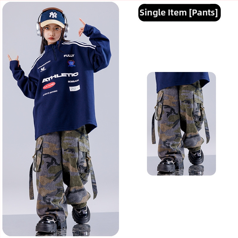 Dječji hip-hop plesni komplet, 70% pamuk, odjeća za nastupe, za djecu 8+ godina (visina iznad 140 cm), Jesen 2024, sigurnosna klasa B