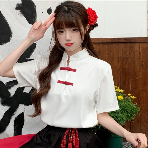 Set Hanfu školske uniforme za scenske nastupe, unisex (poliester; spandeks; 80–90% sadržaja spandeksa; proljeće 2024)