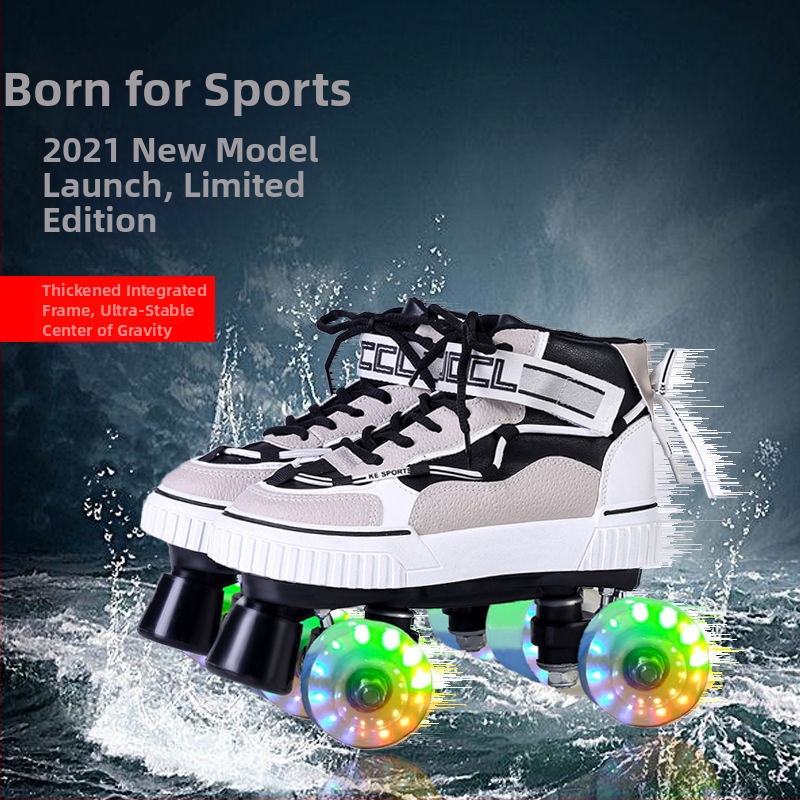 Korčule s dvojradovými kolieskami, vrchná časť bavlna, podrážka z iného materiálu