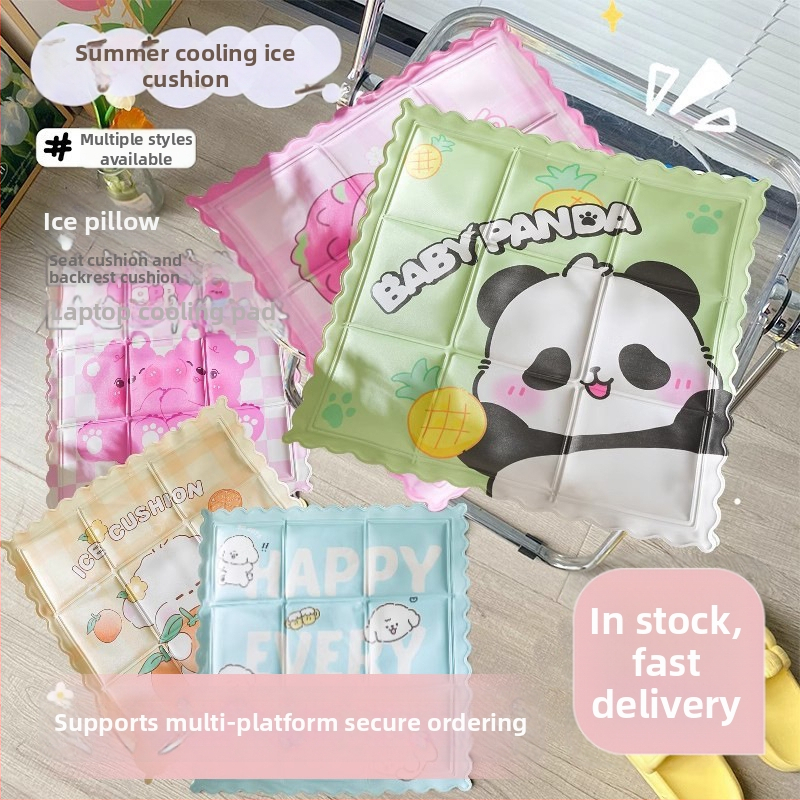 Chladiaca podložka z PVC s vodnou náplňou, karikatúrny štýl, 0,6 kg, na prevenciu úpal a chladenie