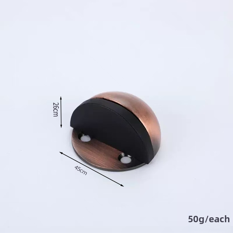 Nerezový doraz na dvere s hlavou korytnačky, namontovaný na podlahe, proti kolíziám, tichý chod, elektroplatovaný povrch