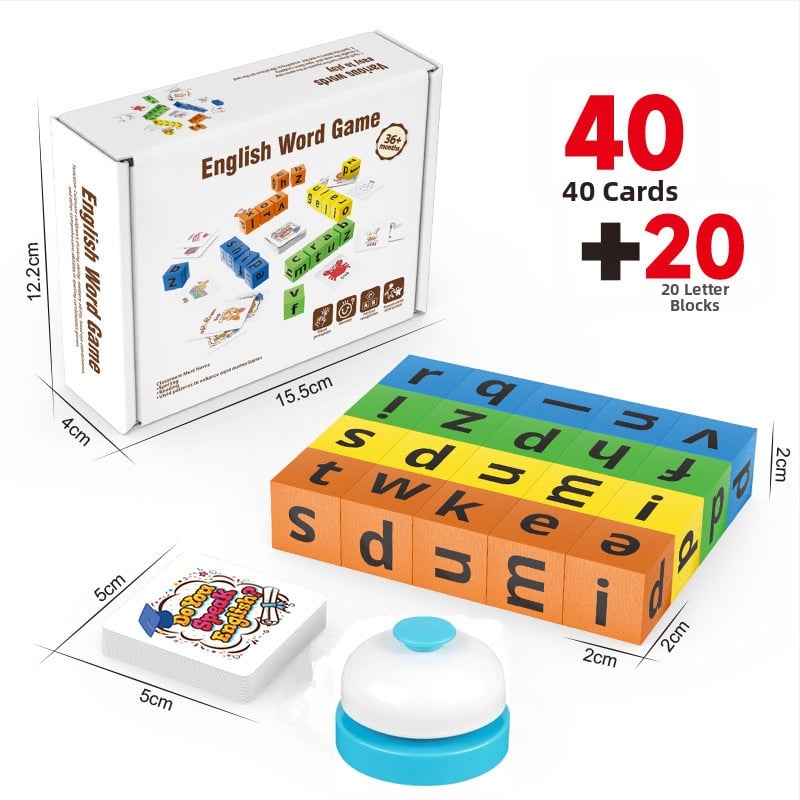 Edukativna stolna igra: spajanje slova engleske abecede za djecu od 3 do 6 godina, interaktivno učenje roditelj-dijete