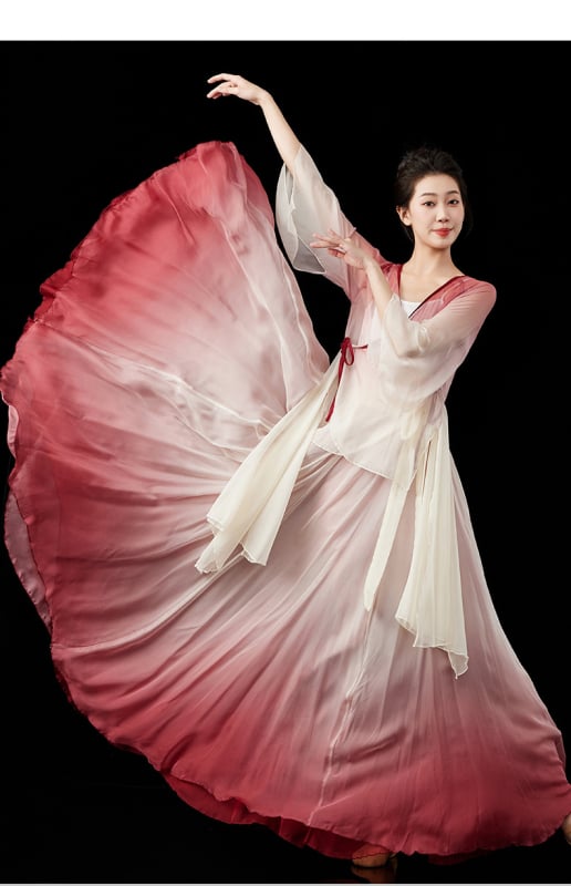 Φούστα για λαϊκό χορό από Τενσελ (Lyocell) 95%+, γυναικείο μοντέλο, με ευρύ τελείωμα