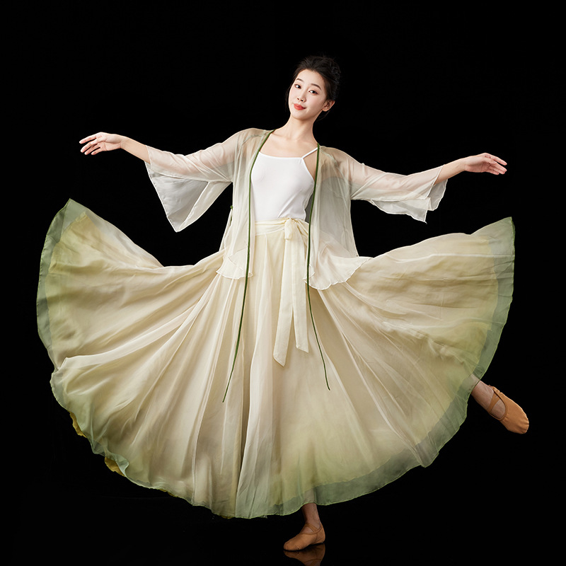 Φούστα για λαϊκό χορό από Τενσελ (Lyocell) 95%+, γυναικείο μοντέλο, με ευρύ τελείωμα