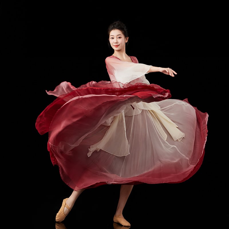 Φούστα για λαϊκό χορό από Τενσελ (Lyocell) 95%+, γυναικείο μοντέλο, με ευρύ τελείωμα