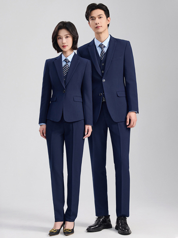 Унисекс комплект жилет и костюм, бизнес формален стил, еднообортен с два копчета, свободен силует, полиестер 70,4%