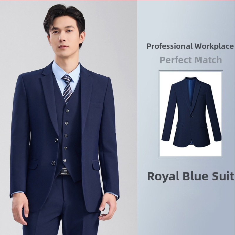 Unisex set vesta a saka, obchodný formálny štýl, jednoradový s dvomi gombíkmi, voľný strih, polyester 70,4%