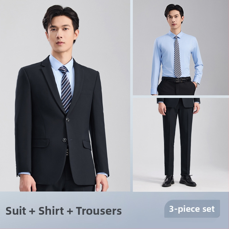 Unisex set vesta a saka, obchodný formálny štýl, jednoradový s dvomi gombíkmi, voľný strih, polyester 70,4%