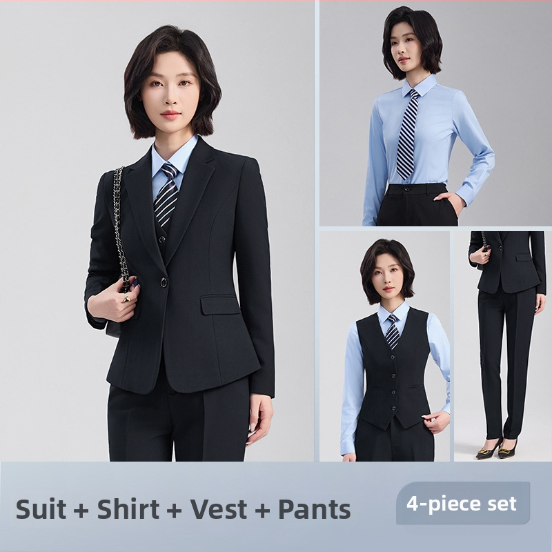 Unisex set vesta a saka, obchodný formálny štýl, jednoradový s dvomi gombíkmi, voľný strih, polyester 70,4%
