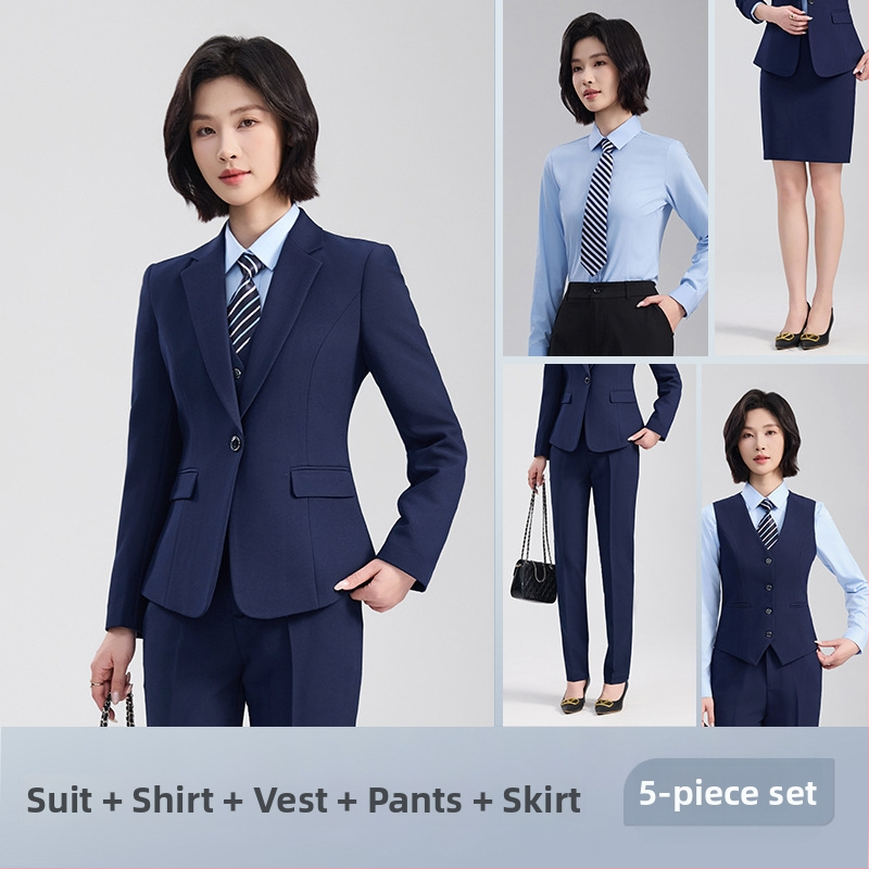 Unisex set vesta a saka, obchodný formálny štýl, jednoradový s dvomi gombíkmi, voľný strih, polyester 70,4%