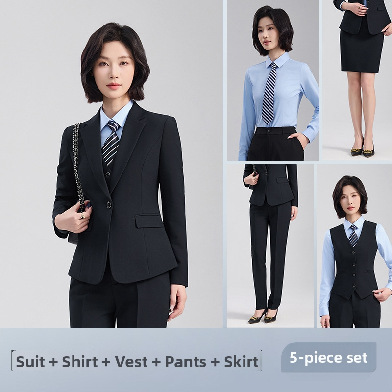 Unisex set vesta a saka, obchodný formálny štýl, jednoradový s dvomi gombíkmi, voľný strih, polyester 70,4%