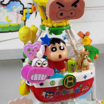 LEGO-kompatibil műanyag építőelemes készlet – Doraemon téma, 400–800 darab, akkumulátoros asztali dekoráció, DIY készlet 7–14 éveseknek