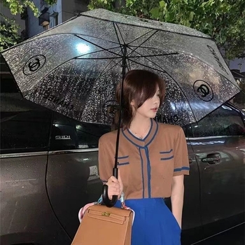 Ομπρέλα μακριάς λαβής με αυτόματη έναρξη ανοίγματος και ημι-αυτόματη αναδίπλωση; 8 ατσάλινα σκέλη, ύφασμα 170T περλέ, κεντρικός σωλήνας από ίνες, λαβή από ατσάλι, PA++ UV προστασία