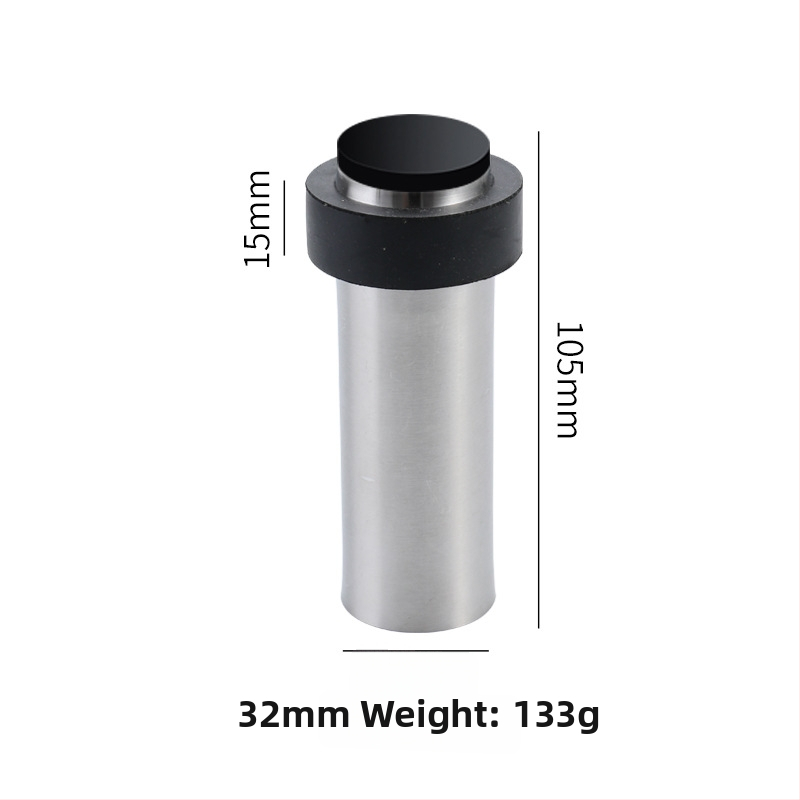 Zarážka na dvere s gumovou hlavou, nerezová oceľ, montáž na podlahe, leštené elektroplatovanie, moderný štýl