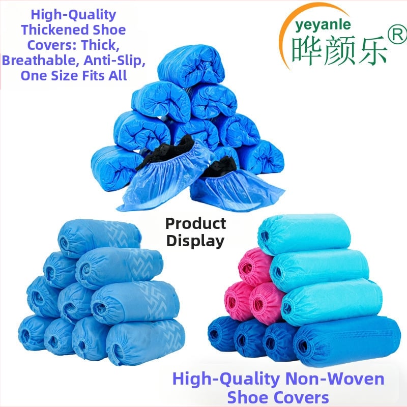 Κάλυμμα παπουτσιών μίας χρήσης από μη υφασμένη ύλη, πυκνωμένο – προστασία από σκόνη, αδιάβροχο, προστασία από λάσπες, ανθεκτικό στη φθορά και αντιολισθητικό, 3 γρ. πάχος