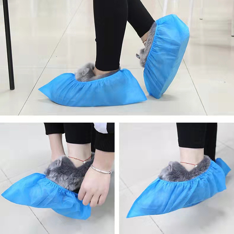 Κάλυμμα παπουτσιών μίας χρήσης από μη υφασμένη ύλη, πυκνωμένο – προστασία από σκόνη, αδιάβροχο, προστασία από λάσπες, ανθεκτικό στη φθορά και αντιολισθητικό, 3 γρ. πάχος