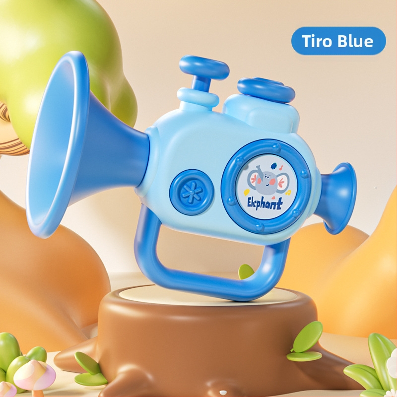 Detská vzdelávacia hudobná súprava hračiek — Rattle, Hand Drum, Harmonica, Horn; Plastové; Vek 0–3 rokov; 3C certifikácia 2023152202045944