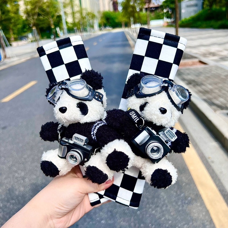 Jastučić za remen sigurnosti automobila s crtić pandom – sladak dizajn pandi, universalno za sve sezone, 0,3 kg, artikl AL980330289527, marka Other