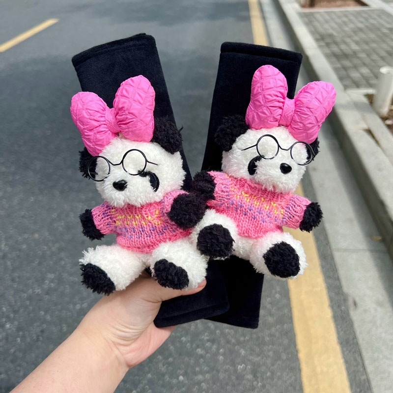 Jastučić za remen sigurnosti automobila s crtić pandom – sladak dizajn pandi, universalno za sve sezone, 0,3 kg, artikl AL980330289527, marka Other