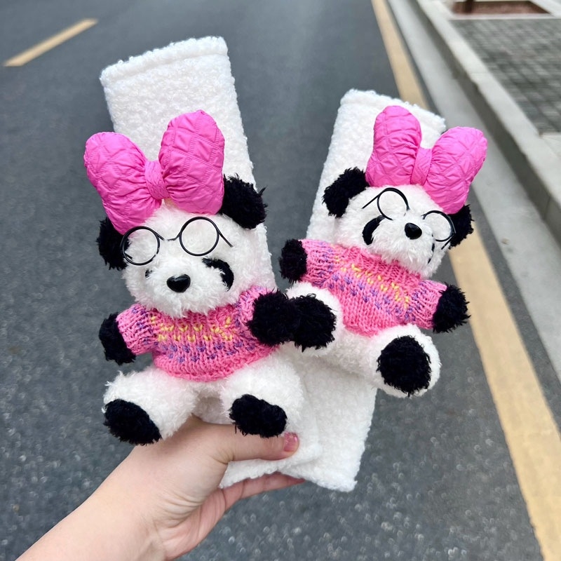 Jastučić za remen sigurnosti automobila s crtić pandom – sladak dizajn pandi, universalno za sve sezone, 0,3 kg, artikl AL980330289527, marka Other