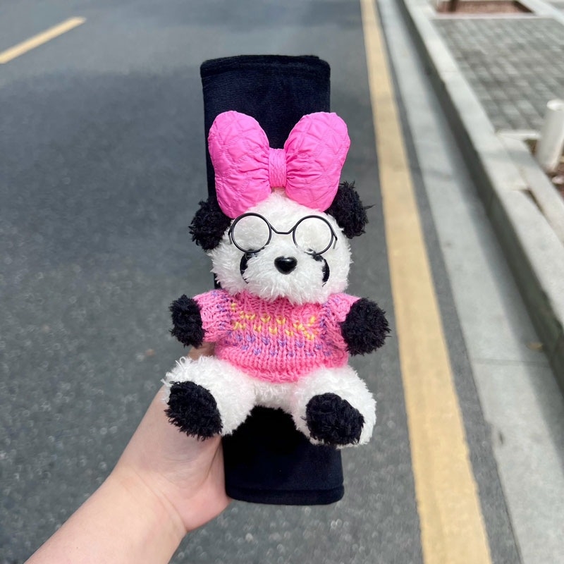 Jastučić za remen sigurnosti automobila s crtić pandom – sladak dizajn pandi, universalno za sve sezone, 0,3 kg, artikl AL980330289527, marka Other