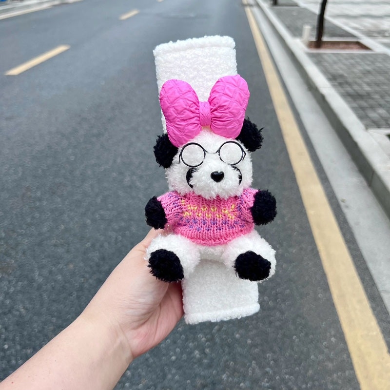 Jastučić za remen sigurnosti automobila s crtić pandom – sladak dizajn pandi, universalno za sve sezone, 0,3 kg, artikl AL980330289527, marka Other