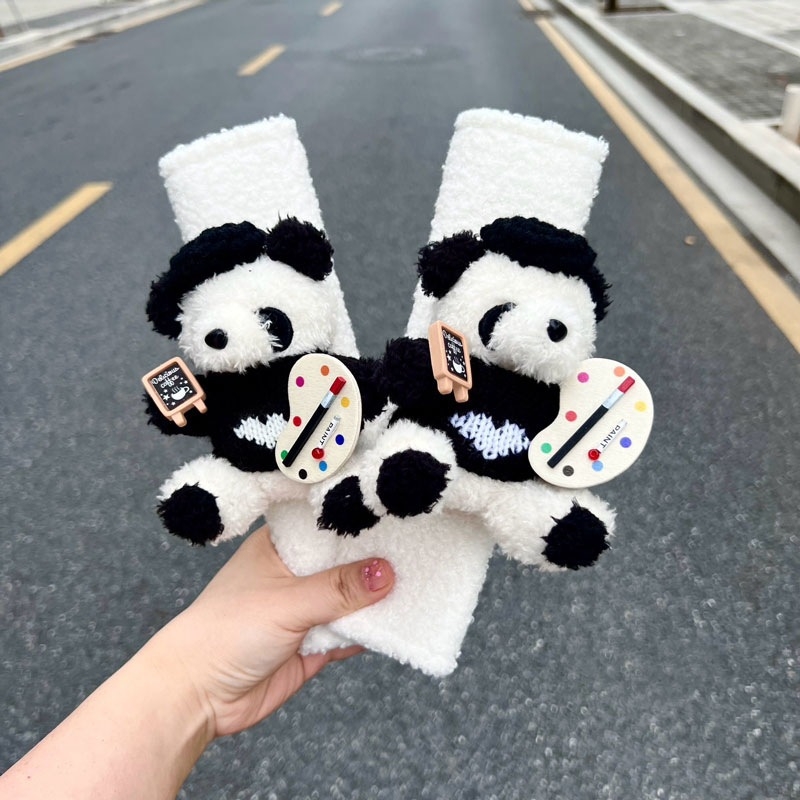 Jastučić za remen sigurnosti automobila s crtić pandom – sladak dizajn pandi, universalno za sve sezone, 0,3 kg, artikl AL980330289527, marka Other