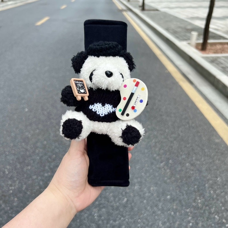 Jastučić za remen sigurnosti automobila s crtić pandom – sladak dizajn pandi, universalno za sve sezone, 0,3 kg, artikl AL980330289527, marka Other